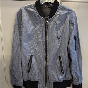 True Religion Men's Grey Bomber Jacket